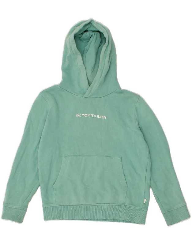 TOM TAILOR Boys Graphic Hoodie Jumper 8-9 Years Turquoise Cotton Hoodie with Emblem Brand Identity TOM TAILOR Boys Graphic Hoodie Jumper 8-9 Years Turquoise Cotton Hoodie with Emblem Brand Identity