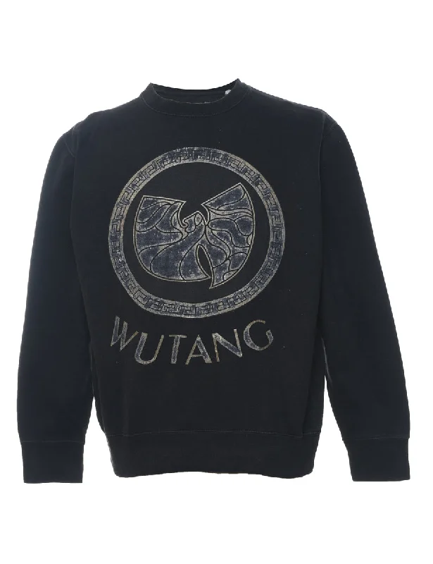 Wutang Printed Sweatshirt - M Hoodie with Color Block Contrast Stylish