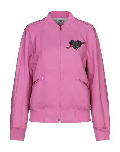 Valentino Women Jacket Fuchsia 8 UK V-Neck Jacket Boat Neck Jacket Square Neck Jacket
