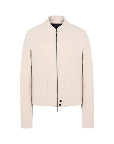 Armani Jeans Women Jacket Beige 8 UK Nylon Jacket Polyester Jacket Spandex Jacket