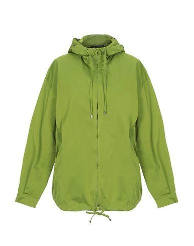 Twinset Women Jacket Military green 8 UK Cotton Fabric Linen Fabric Terry Fabric