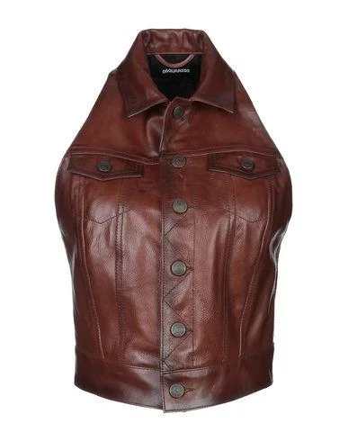 Dsquared2 Women Jacket Cocoa 8 UK Cotton Jacket Linen Jacket Terry Jacket