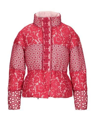 Boutique Moschino Women Down jacket Red 14 UK Herringbone Jacket Checkered Jacket Solid Jacket Boutique Moschino Women Down jacket Red 14 UK Herringbone Jacket Checkered Jacket Solid Jacket