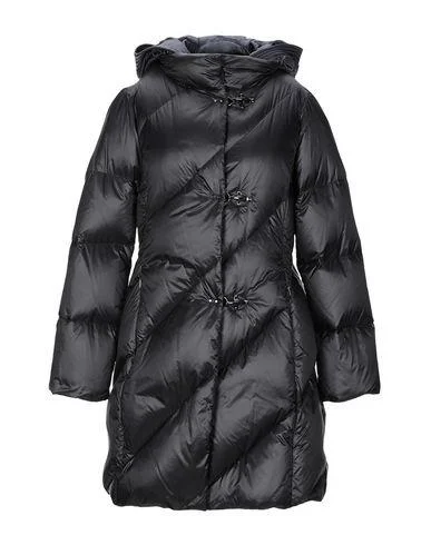 Fay Women Down jacket Black XL INT Chenille Fabric Brocade Fabric Lace Fabric