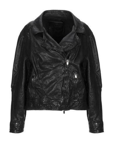 Drome Women Jacket Black L INT Welt Pockets Slit Pockets Flap Pockets
