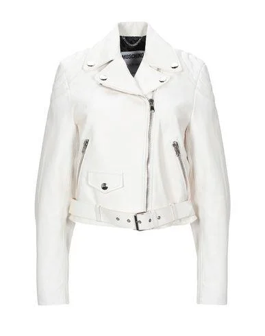 Moschino Women Jacket White 8 UK Appliqued Jacket Beaded Jacket Sequined Jacket
