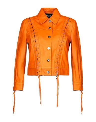 Just Cavalli Women Jacket Tan 12 UK Rayon Fabric Velvet Fabric Corduroy Fabric