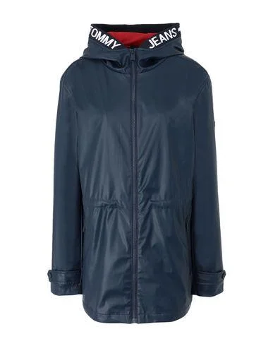Tommy Jeans Women Jacket Dark blue M INT Ribbed Jacket Pleated Jacket Ruffled Jacket Tommy Jeans Women Jacket Dark blue M INT Ribbed Jacket Pleated Jacket Ruffled Jacket