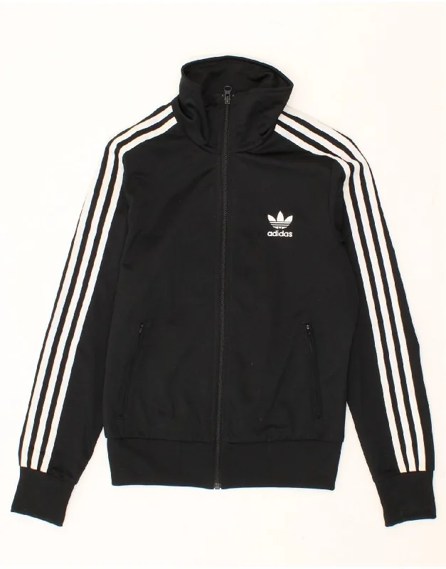 ADIDAS Womens Graphic Tracksuit Top Jacket UK 10 Small Black Polyester Collared Jacket Crew Neck Jacket Turtle Neck Jacket ADIDAS Womens Graphic Tracksuit Top Jacket UK 10 Small Black Polyester Collared Jacket Crew Neck Jacket Turtle Neck Jacket