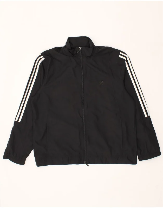 ADIDAS Womens Tracksuit Top Jacket UK 16 Large Black Polyester Denim Jacket Leather Jacket Suede Jacket ADIDAS Womens Tracksuit Top Jacket UK 16 Large Black Polyester Denim Jacket Leather Jacket Suede Jacket