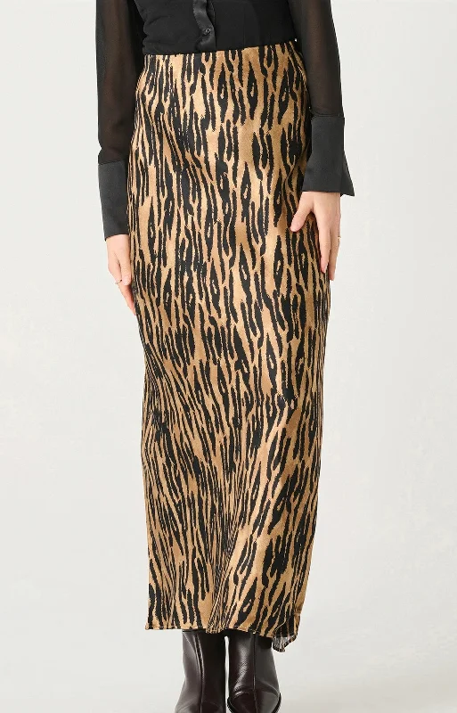 Animal Print Slip Skirt maxi skirt elegant