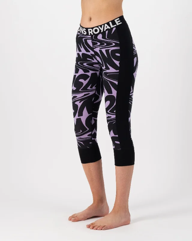 Cascade Merino Base Layer 3/4 Legging - Signal Lost Lupin Elegant Casual Fit Leggings