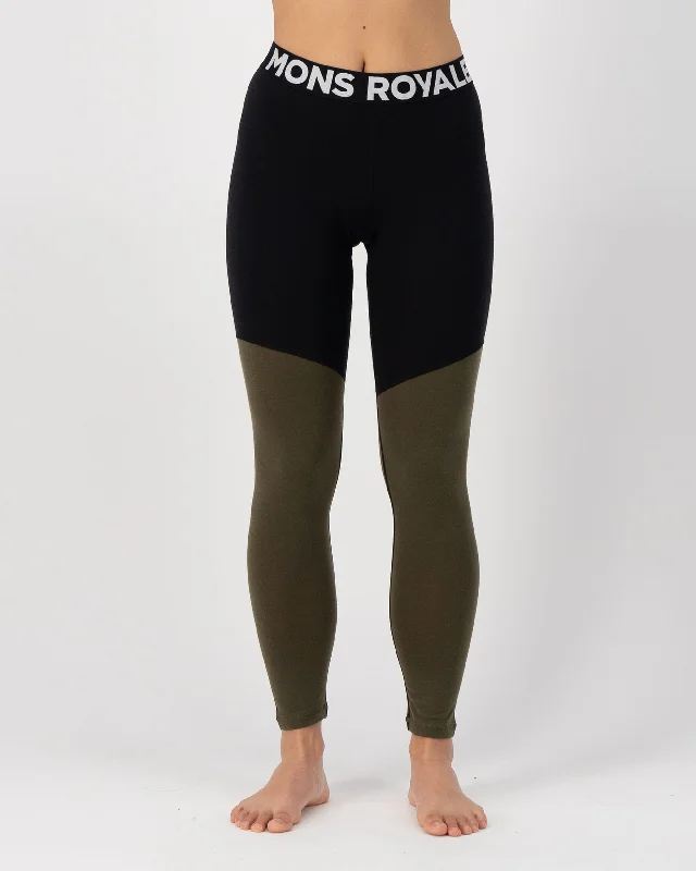 Cascade Merino Base Layer Legging - Dark Olive Chic Workout Leggings