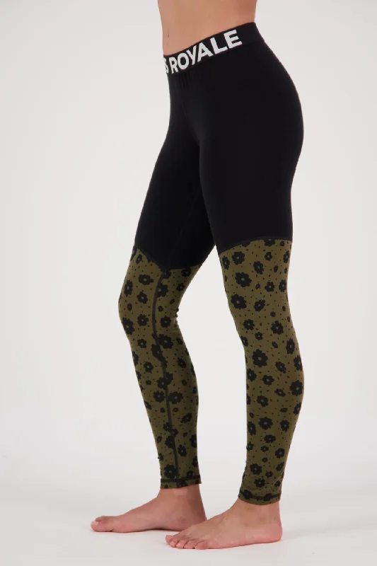 Cascade Merino Base Layer Legging - Aoraki Lily Stylish Ankle-Length Leggings