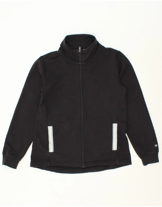 CHAMPION Womens Tracksuit Top Jacket UK 16 Large Black Cotton Snapped Jacket Toggled Jacket Drawstring Jacket CHAMPION Womens Tracksuit Top Jacket UK 16 Large Black Cotton Snapped Jacket Toggled Jacket Drawstring Jacket