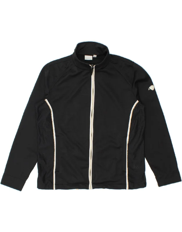 DIADORA Womens Tracksuit Top Jacket UK 16 Large Black Polyester Chenille Jacket Brocade Jacket Lace Jacket DIADORA Womens Tracksuit Top Jacket UK 16 Large Black Polyester Chenille Jacket Brocade Jacket Lace Jacket