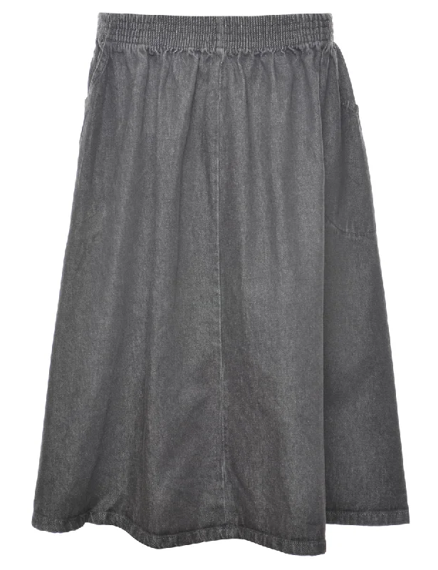 Flared Denim Skirt - M denim skirt durable