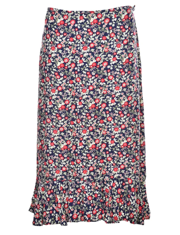 Floral Maxi Skirt - M cotton skirt soft