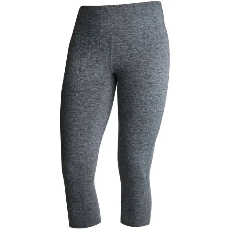 Footjoy Women's Heathered Gray Cropped Women's Leggings Size L MSP$75 Fashionable Floral Active Leggings