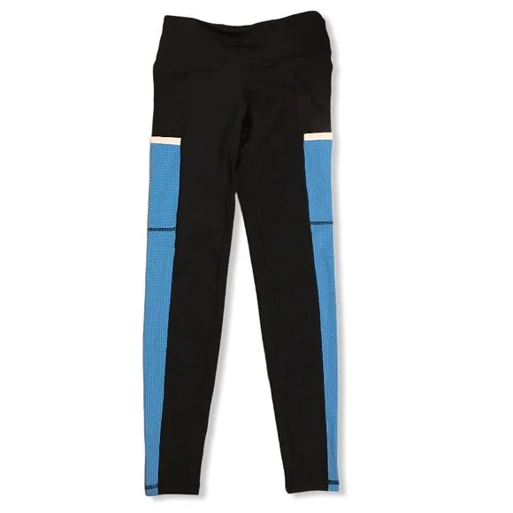 Footjoy Leggings Black with Turquoise Size S Comfortable Capri-Length Leggings