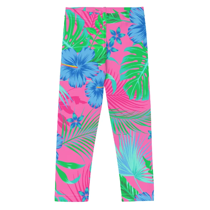 Girls (2T-7) UPF 50+ Beach Bliss Floral Swim Leggings Comfortable Classic Yoga Leggings