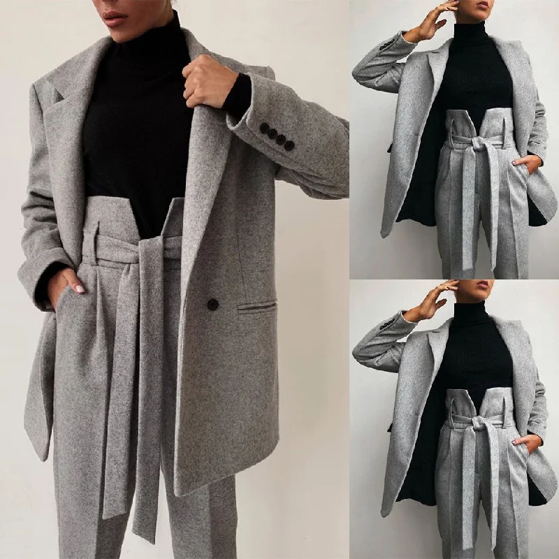 Gray Wool Women Jacket Suits Winter Ladies Long Thick Tweed Outfit Prom Evening Guest Wedding Wear Two Pieces Custom Made Nylon Jacket Polyester Jacket Spandex Jacket Gray Wool Women Jacket Suits Winter Ladies Long Thick Tweed Outfit Prom Evening Guest Wedding Wear Two Pieces Custom Made Nylon Jacket Polyester Jacket Spandex Jacket