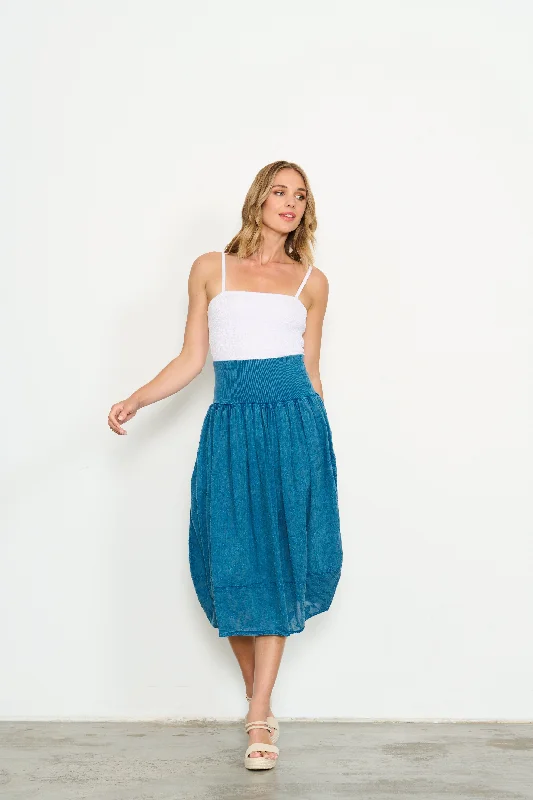 HOLMES & FALLON | Jacquard Skirt high slit skirt