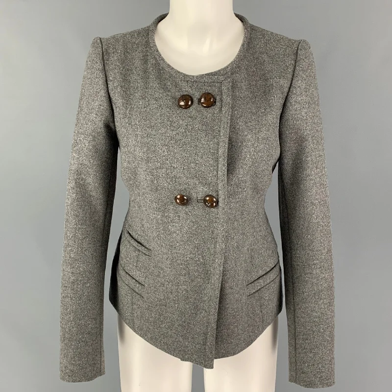 ISABEL MARANT Size S Grey Wool Cashmere Heather Jacket Cotton Jacket Linen Jacket Terry Jacket ISABEL MARANT Size S Grey Wool Cashmere Heather Jacket Cotton Jacket Linen Jacket Terry Jacket