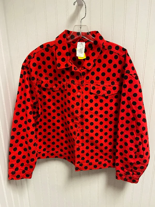 Jacket Denim By Disney Store In Red, Size: 1x Rayon Jacket Velvet Jacket Corduroy Jacket Jacket Denim By Disney Store In Red, Size: 1x Rayon Jacket Velvet Jacket Corduroy Jacket