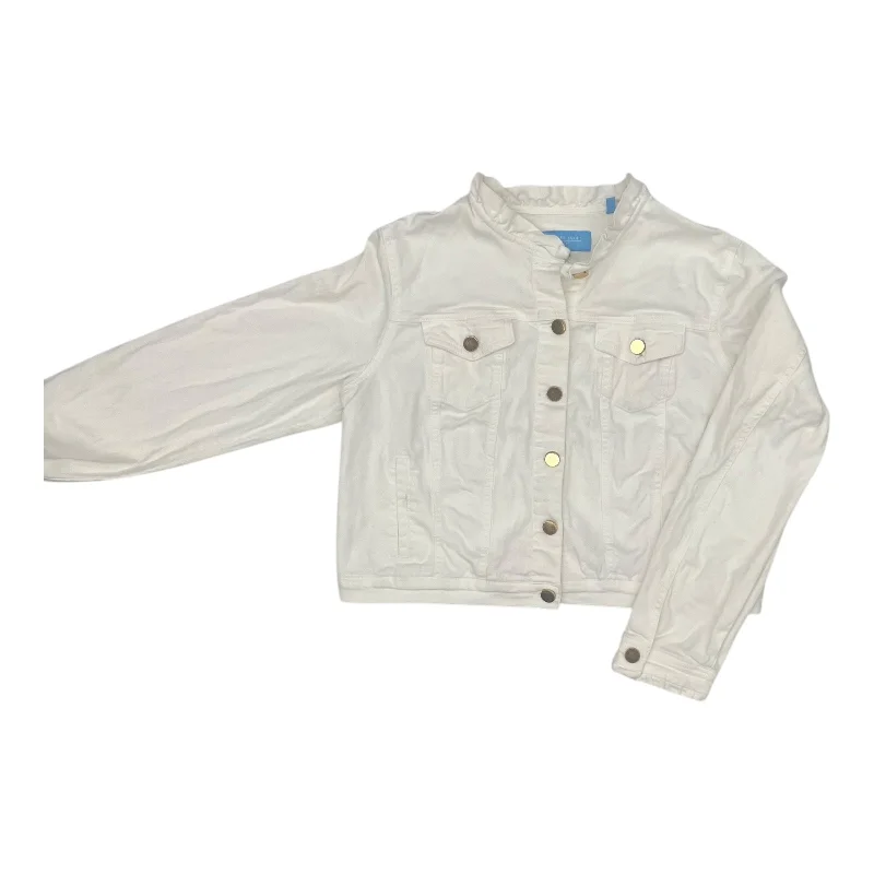 Jacket Denim By Draper James In White Denim, Size:Xl Faux Fur Jacket Real Fur Jacket Shearling Jacket Jacket Denim By Draper James In White Denim, Size:Xl Faux Fur Jacket Real Fur Jacket Shearling Jacket