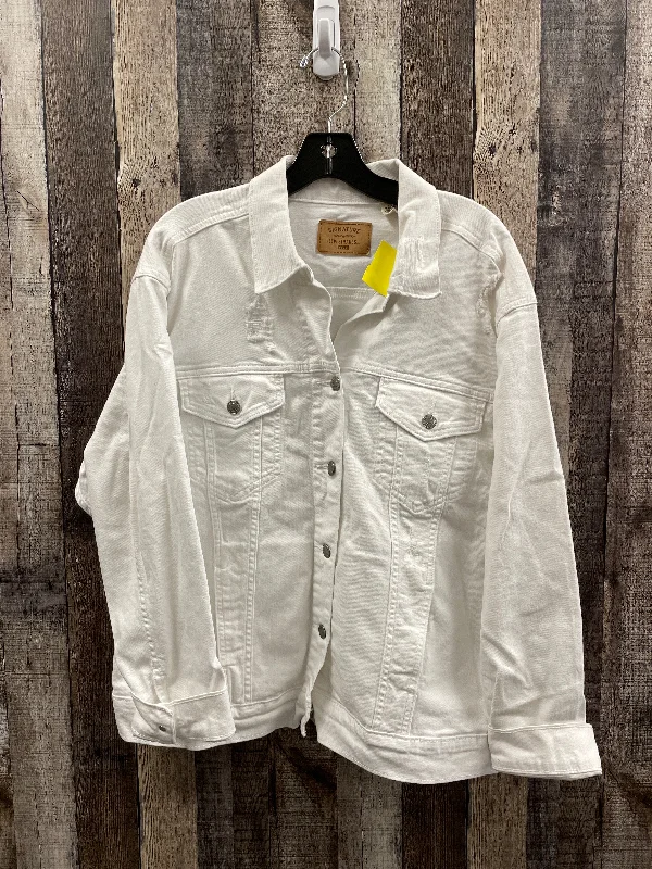 Jacket Denim By Levis In White, Size: Xl Notch Collar Jacket Peter Pan Collar Jacket Cowl Neck Jacket Jacket Denim By Levis In White, Size: Xl Notch Collar Jacket Peter Pan Collar Jacket Cowl Neck Jacket