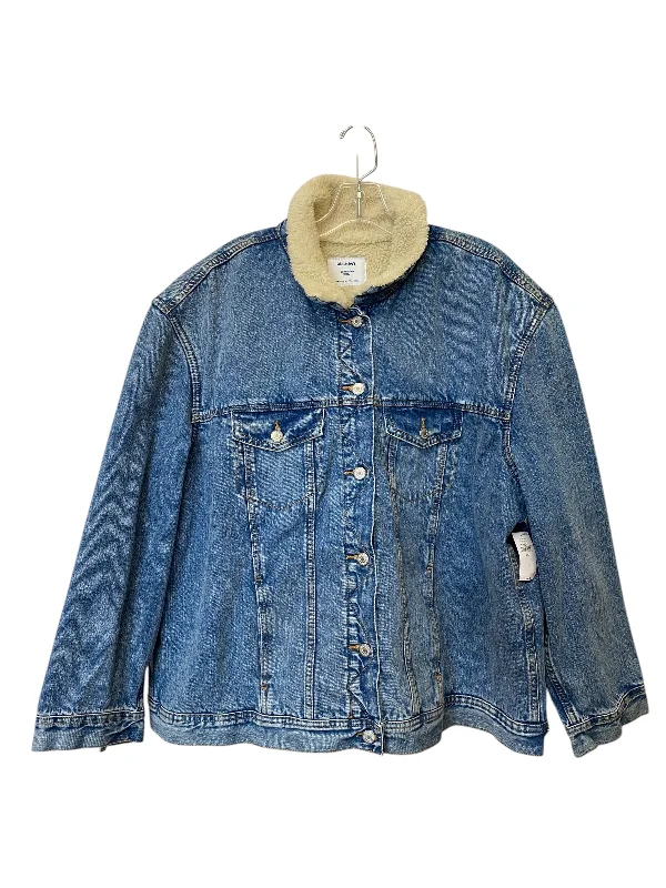 Jacket Faux Fur & Sherpa By Old Navy In Blue Denim, Size: 2x Rayon Fabric Velvet Fabric Corduroy Fabric Jacket Faux Fur & Sherpa By Old Navy In Blue Denim, Size: 2x Rayon Fabric Velvet Fabric Corduroy Fabric