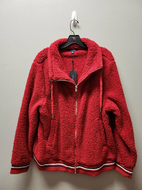 Jacket Fleece By Tommy Hilfiger In Red, Size: Xl Trench Coat Raincoat Waterproof Jacket Jacket Fleece By Tommy Hilfiger In Red, Size: Xl Trench Coat Raincoat Waterproof Jacket