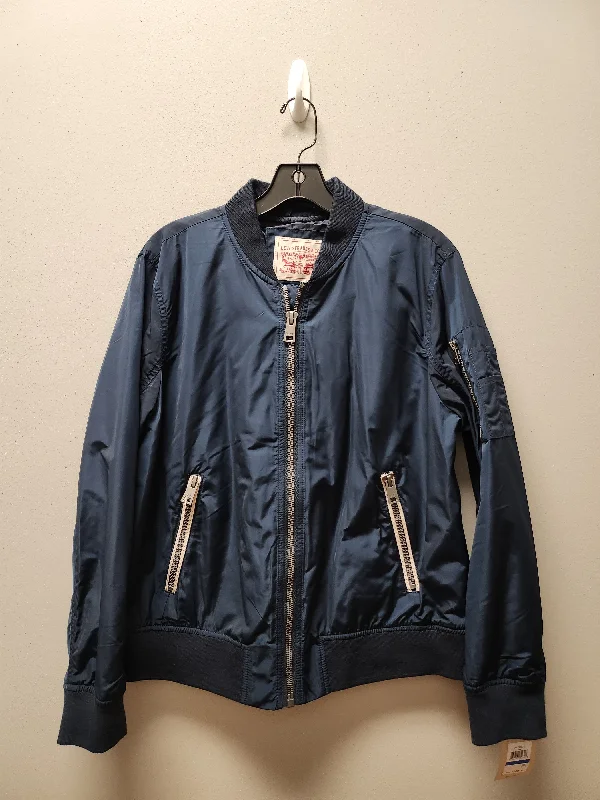 Jacket Other By Levis In Blue, Size: Xl Denim Fabric Leather Fabric Suede Fabric