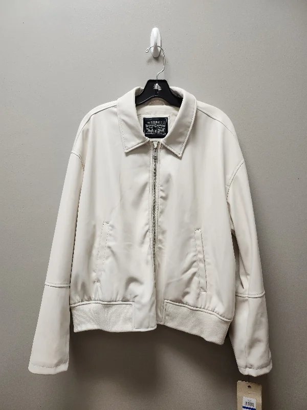 Jacket Other By Levis In Cream, Size: Xl Notch Collar Peter Pan Collar Cowl Neck