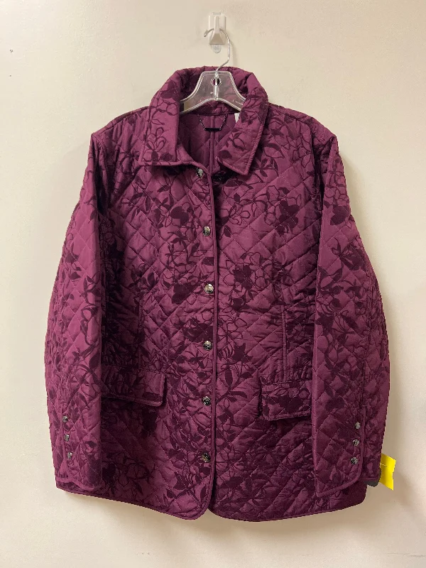 Jacket Puffer & Quilted By Chicos In Purple, Size: 2x Zippered Jacket Buttoned Jacket Snapped Jacket Jacket Puffer & Quilted By Chicos In Purple, Size: 2x Zippered Jacket Buttoned Jacket Snapped Jacket