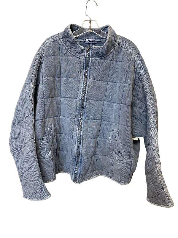 Jacket Puffer & Quilted By Dex In Blue Denim, Size: 2x Collared Jacket Crew Neck Jacket Turtle Neck Jacket Jacket Puffer & Quilted By Dex In Blue Denim, Size: 2x Collared Jacket Crew Neck Jacket Turtle Neck Jacket