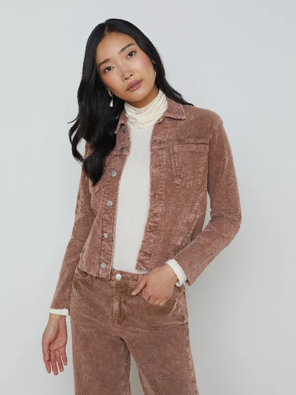 Janelle Corduroy Jacket Welt Pockets Slit Pockets Flap Pockets