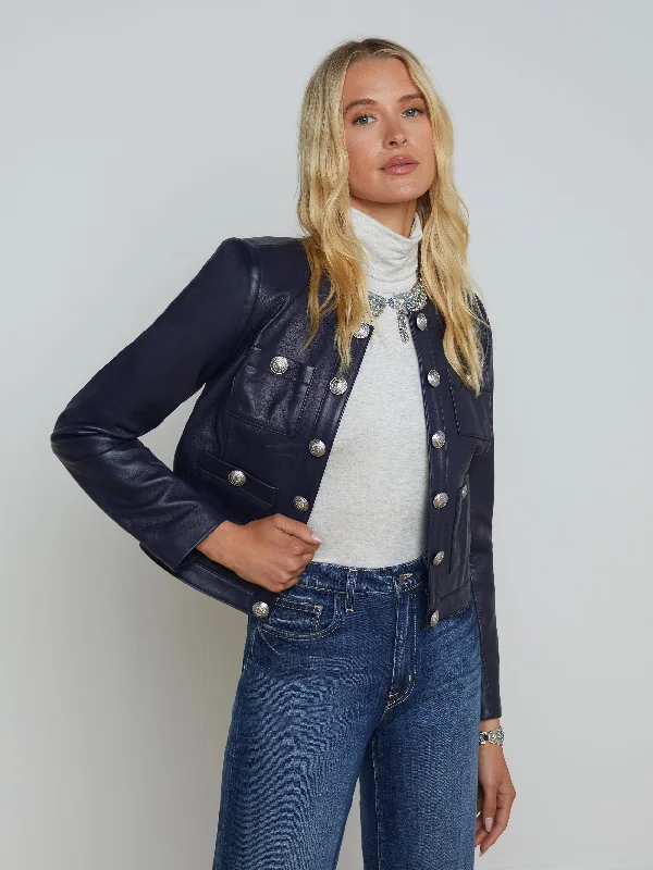 Jayde Leather Jacket Anorak Shell Jacket Lightweight Jacket
