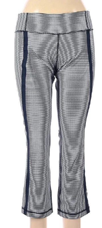 Lululemon Checked Leggings with Navy Stripe Size 10 MSP$138 Comfortable Plus Size Leggings