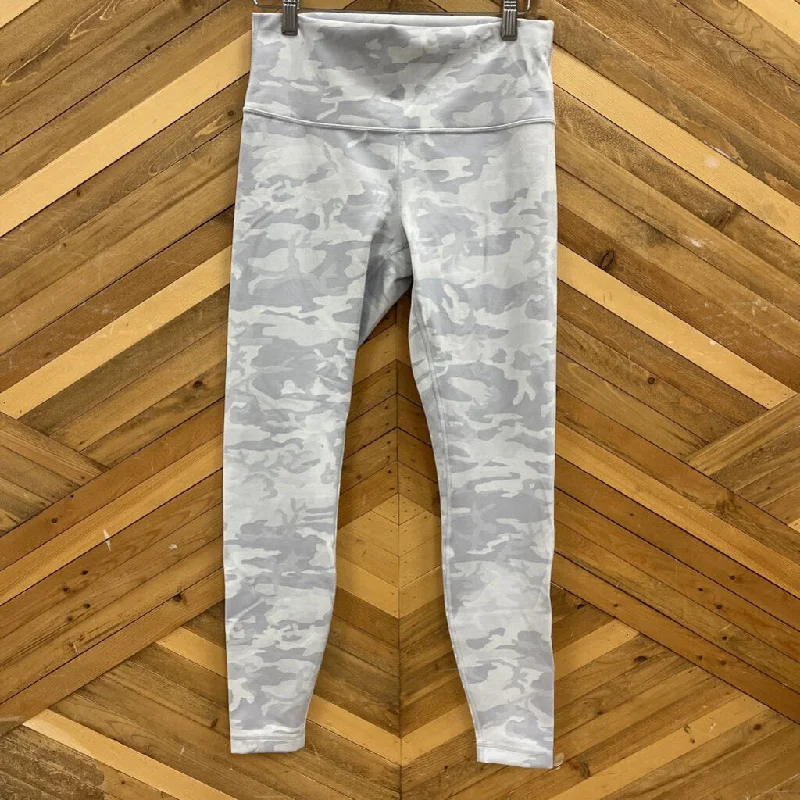 Lululemon - Women's Camo Leggings: White / Grey-women-10 Elegant Black Leggings