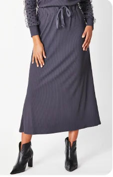 LUNA SKY | Rib Skirt wrap skirt elegant