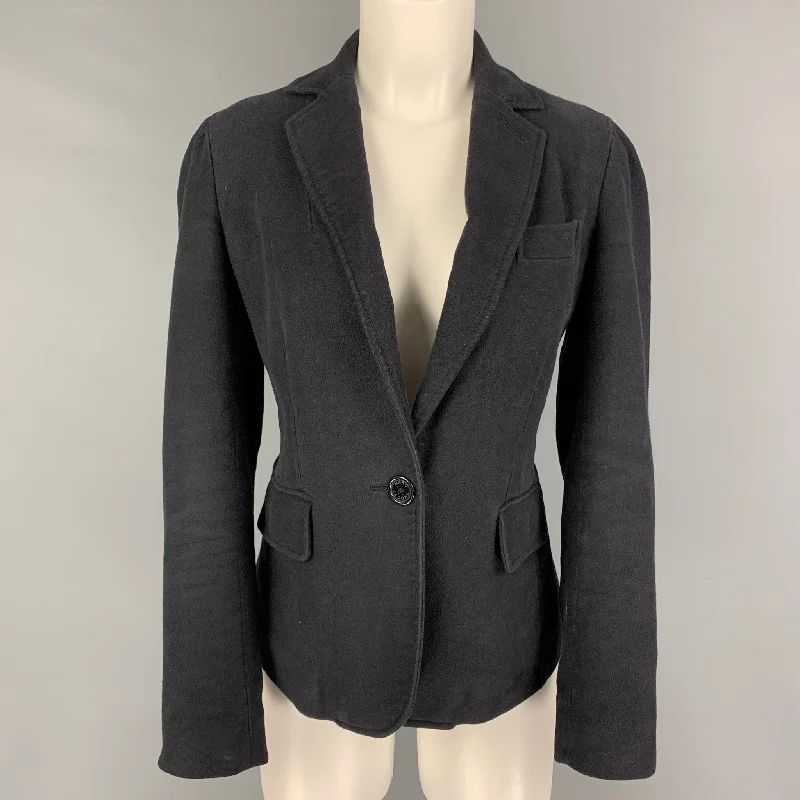 MARC by MARC JACOBS Size 8 Charcoal Cotton Jacket Blazer Insulated Jacket Fitted Jacket Loose Jacket MARC by MARC JACOBS Size 8 Charcoal Cotton Jacket Blazer Insulated Jacket Fitted Jacket Loose Jacket