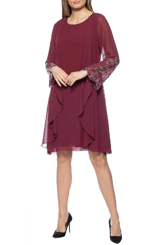 Marina 267797 Short Mother of the Bride Jacket Dress Zip Front Button Front Snap Front Marina 267797 Short Mother of the Bride Jacket Dress Zip Front Button Front Snap Front