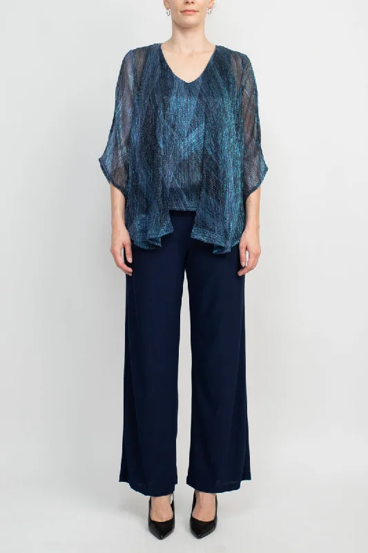 Marina 268126 Long Formal Metallic Jacket Pant Suit Satin Fabric Silk Fabric Chiffon Fabric Marina 268126 Long Formal Metallic Jacket Pant Suit Satin Fabric Silk Fabric Chiffon Fabric