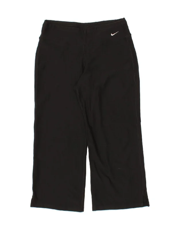 NIKE Womens Capri Leggings UK 8 Small  Black Polyester Comfortable Slip-On Leggings