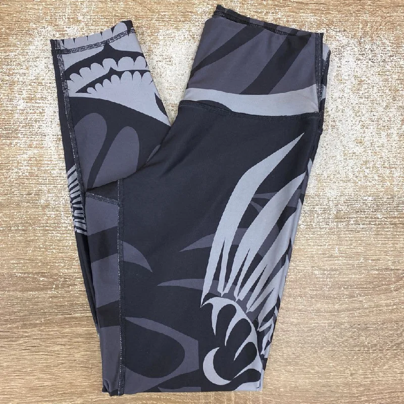 NoMiNoU - Women's Printed Leggings - MSRP $107: Black/Gray-women-XS Stylish Printed Stretch Leggings