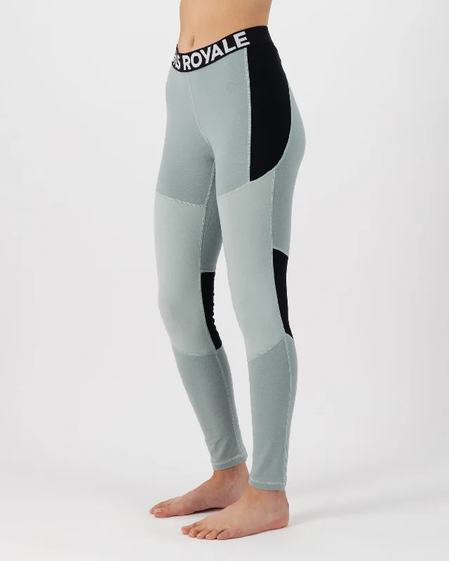 Olympus Merino Base Layer Legging - Glacier / Dew / Black Chic Floral Print Leggings