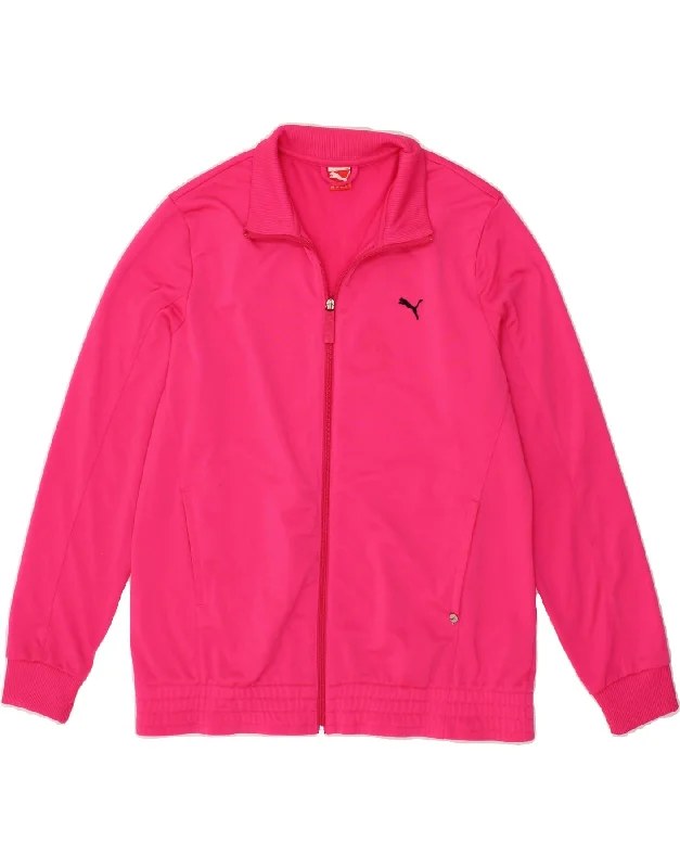 PUMA Womens Tracksuit Top Jacket UK 18 XL Pink Polyester Oversized Jacket Tailored Jacket Straight Jacket PUMA Womens Tracksuit Top Jacket UK 18 XL Pink Polyester Oversized Jacket Tailored Jacket Straight Jacket