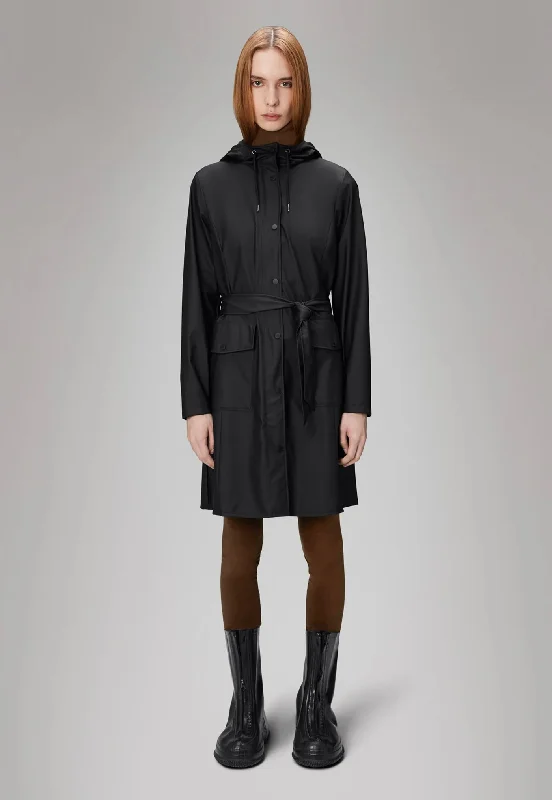 Curve Jacket - Black Notch Collar Jacket Peter Pan Collar Jacket Cowl Neck Jacket